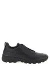 Zegna Monte Sneakers With Triple Stitching Design In Black