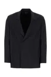 Zegna Giacca In Seta Nera Uomo In Nr