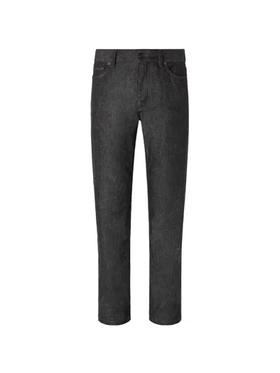Zegna Black Stretch Cotton And Cashmere Roccia Jeans