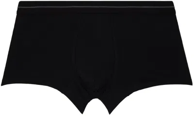 Zegna Black Stripe Boxers In 001 Black