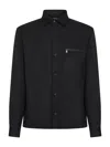 Zegna Padded Techmerino Shirt Jacket In Black