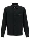 Zegna Padded Techmerino Shirt Jacket In Black
