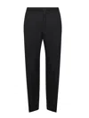 Zegna Elastic Waist Casual Pants In Black