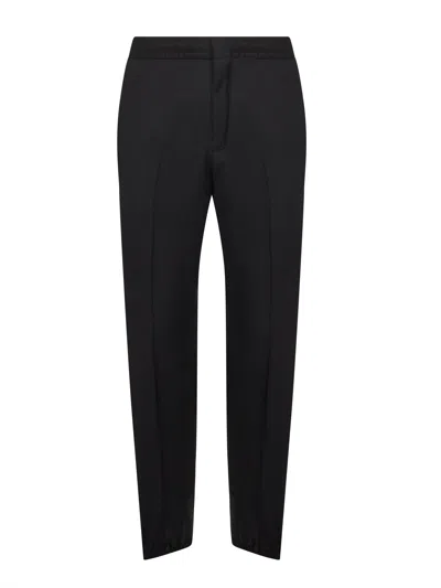 ZEGNA BLACK TECHMERINO TROUSERS