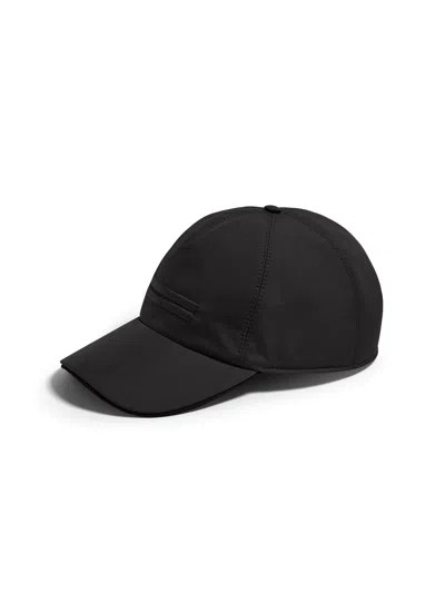 Zegna Black Technical Fabric Baseball Cap In Noir
