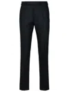 Zegna Pantalon En Coton Noir In Black