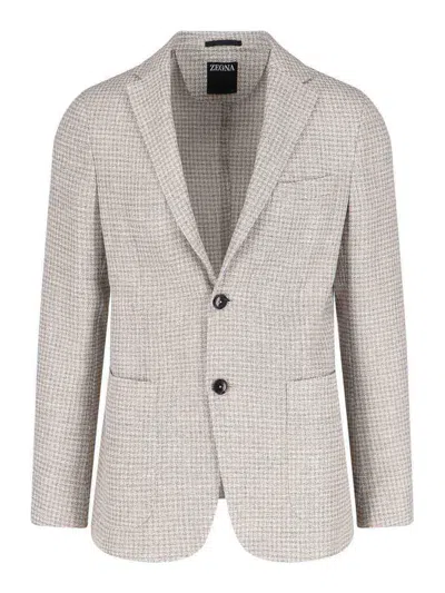 ZEGNA SINGLE -BREASTED PAINT BLAZER