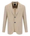 Zegna Light Beige And Beige Crossover Wool Blend Shirt Jacket In Neutral