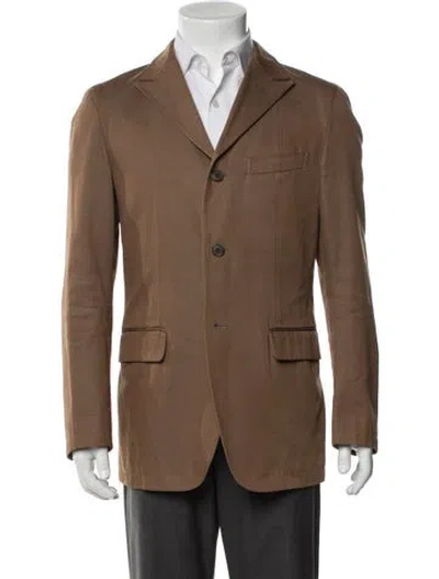 Pre-owned Zegna Blazer In Brown