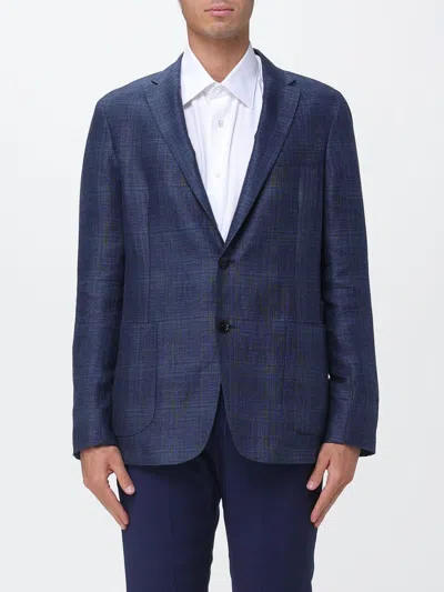 Zegna ブレザー メンズ カラー ネイビー In Blue