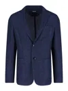 Zegna Single-breasted Blazer - Navy In Blue
