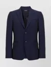 Zegna Tailored Single-breasted Blazer In Wool And Mohair Blend In Blue