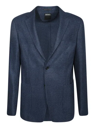 Zegna Blazers In Blue
