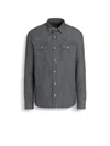 ZEGNA ZEGNA BLEACHED DENIM SHIRT