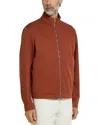 Zegna Blouson Motorin 100cc En Microfibre In Brick Red