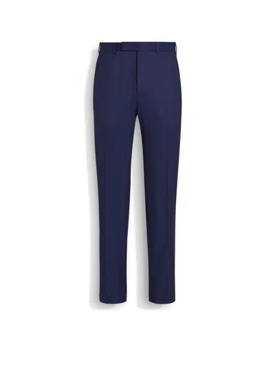 ZEGNA BLUE CENTOVENTIMILA WOOL PANTS