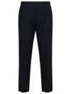 Zegna Premium Cotton Blend Pants In Blue