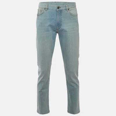 Pre-owned Zegna Blue Denim Slim Fit Jeans L/waist 34"