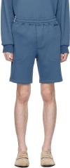 Zegna Blue Drawstring Shorts In 422 - Blue Medio Uni