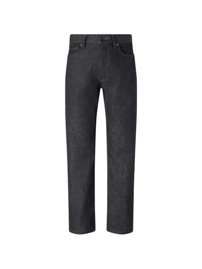 Zegna Blue Stretch Cotton And Cashmere Roccia Jeans In Black