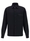 Zegna Padded Techmerino Shirt Jacket In Black