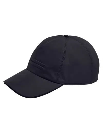 Zegna Blue Technical Fabric Baseball Cap