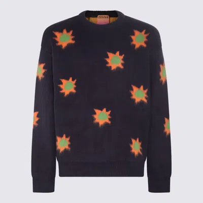 Zegna X The Elder Statesman Cashmere And Wool Sweater In Blue