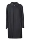Zegna Water Repellent Microfiber Twill Raincoat In Blue