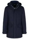 Zegna Blue Wool Parka In Blue