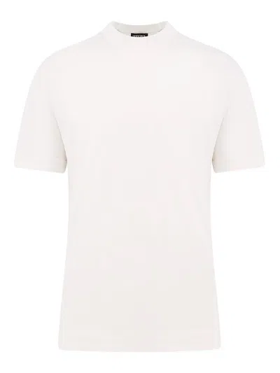 ZEGNA T-SHIRT AND WHITE POLE