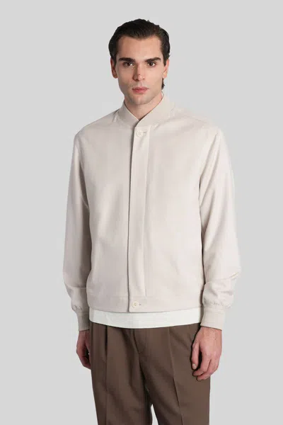 Zegna Bomber Jacket In White