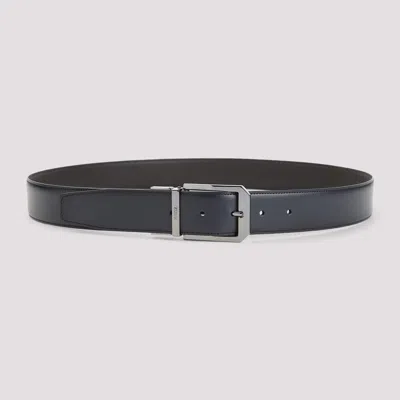 Zegna Bovine Leather Belt In Tbt Colori Assortiti