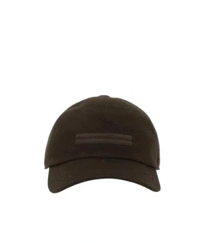 Zegna Oasi Cashmere Panelled Hat In Brown