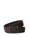 Zegna Braided Belt In Pink