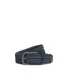 Zegna Braided Buckle Belt In Black