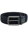 Zegna Braided Buckle Belt In Blue