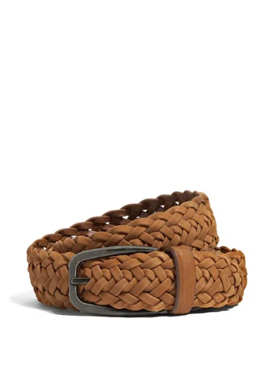 ZEGNA BRAIDED LEATHER BELT