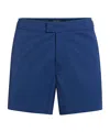 Zegna 232 Road Brand Mark Nylon Regular Fit Swim Trunks In Blue
