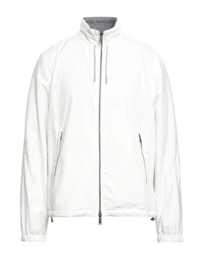 ZEGNA ZEGNA BREZZA MAN JACKET IVORY SIZE 44 POLYESTER, CASHMERE, COTTON, SILK, CALFSKIN