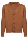 Zegna Cashmere And Mohair Cardigan In Beige