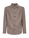 Zegna Cashmere And Silk Overshirt In Brown