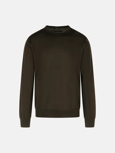 Zegna Brown Cashmere Blend Sweater