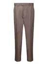 Zegna Pantalone In Lino Mattone  Uomo In Brown
