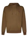 ZEGNA BROWN COTTON HOODIE