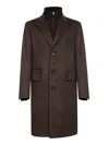 Zegna Brown Oasi Cashmere Overcoat With Bib In Brown