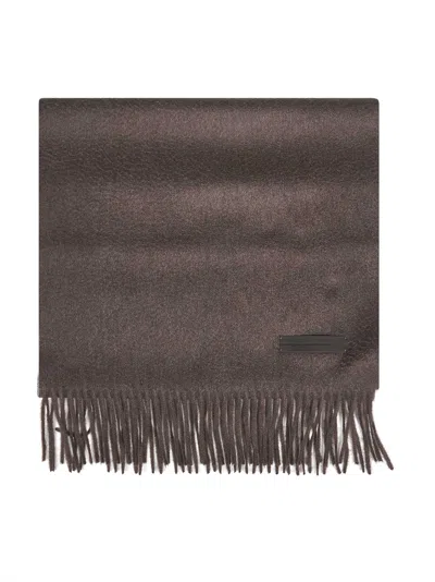Zegna Oasi Cashmere Scarf In Brown