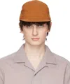 Zegna Brown Perforated Cap In Vjc Vicuna