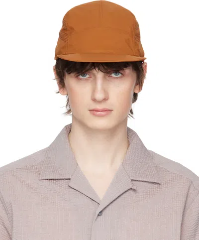Zegna Brown Perforated Cap In Vjc Vicuna