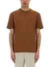 Zegna Crew Neck Regular Fit Short Sleeves T-shirt In Brown