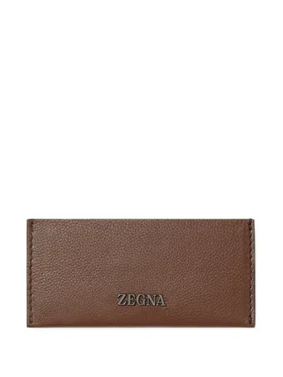 Zegna Brown Secondskin Card Case